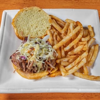 JIMMY LEE'S PULLED PORK SANDWICH