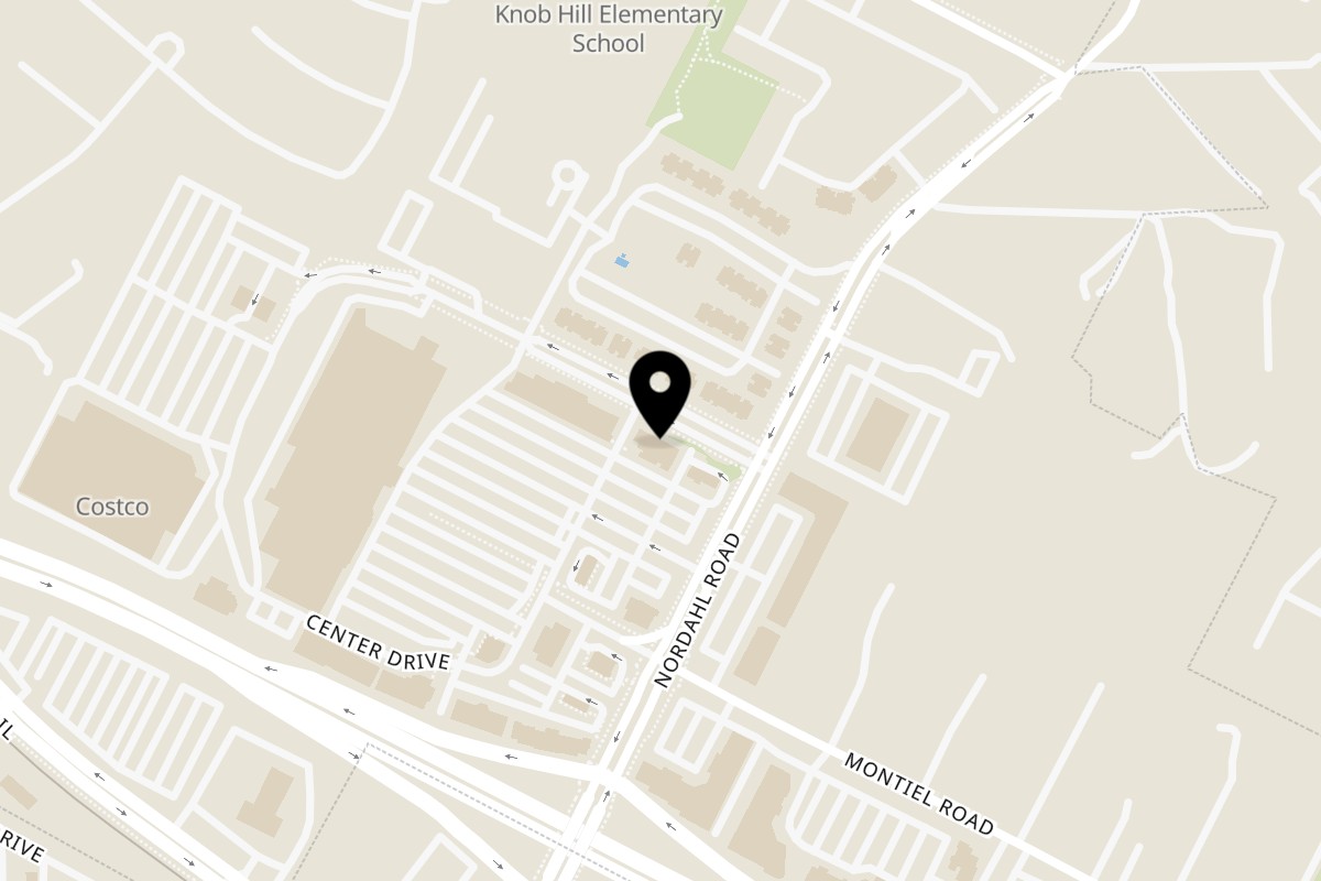 Map showing the location of Felix's BBQ with Soul San Marcos on 763 Center Dr in San Marcos