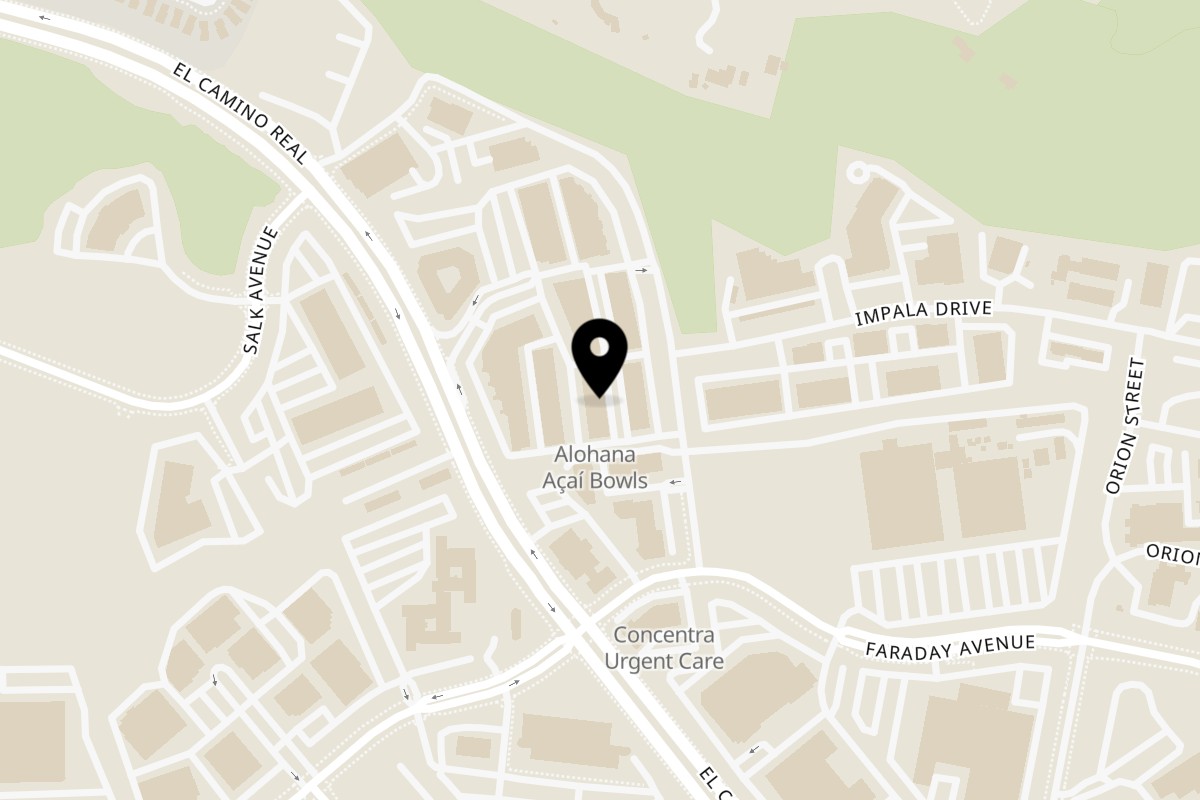 Map showing the location of Felix's BBQ with Soul Carlsbad on 5671 Palmer Way in Carlsbad